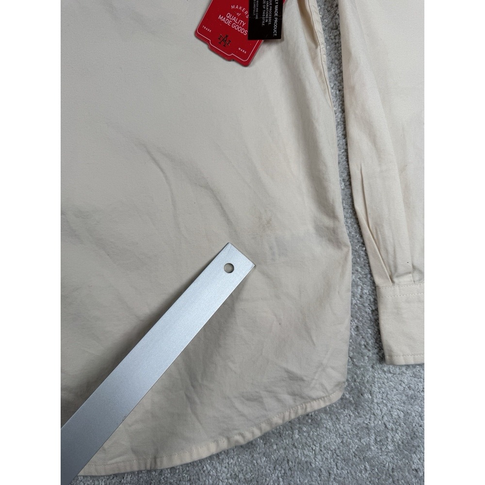 Coca Cola American Needle Shirt Coke Long Sleeve Collared L Creme Embroidered - Picture 8 of 16